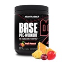 NutraBio base pré-entraînement en poudre 200mg Caffiène, énergie soutenue, focus, endurance, pompe, sans sucre, pré-entraînement propre pour les hommes et les femmes - Beta Alanine, L-Tyrosine, 30 portions - punch de fruits