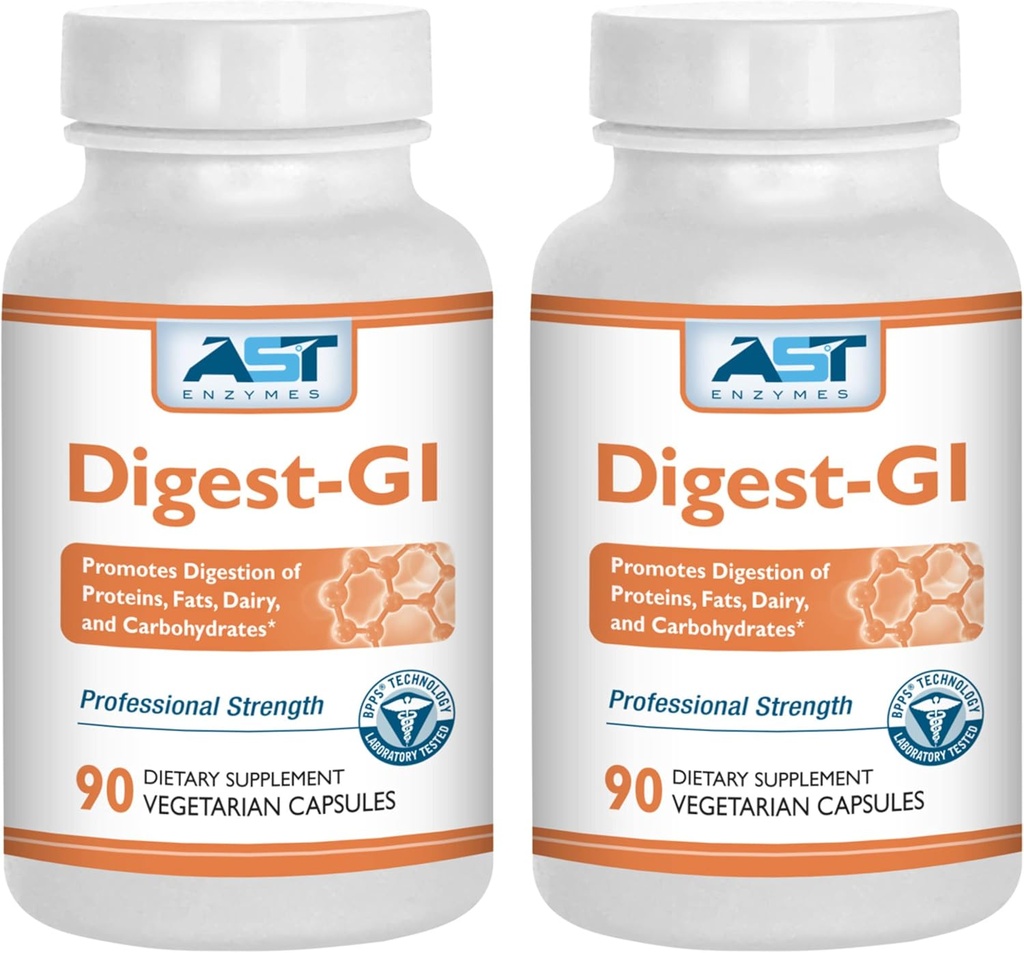 Digest-GI Enzyme digestif - (90 x 2) Capsules végétariennes-Digestation et soulagement de l'éblouissement pour les femmes et les hommes