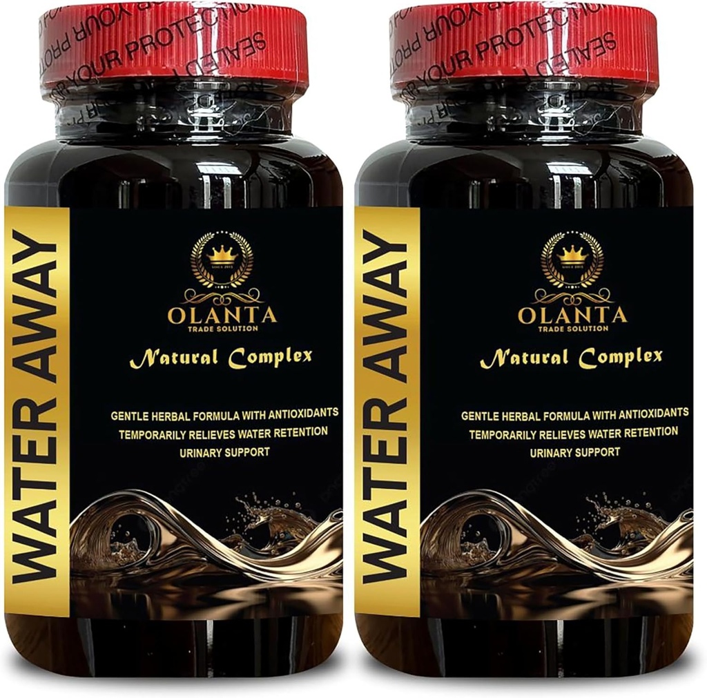 Pills d'eau naturelle - Pills fluides pour la rétention de l'eau, soulagement rapide de la bloatation, vitamines de pilules d'eau, soutien immunitaire, pilules d'eau sans caféine - 2 bouteilles