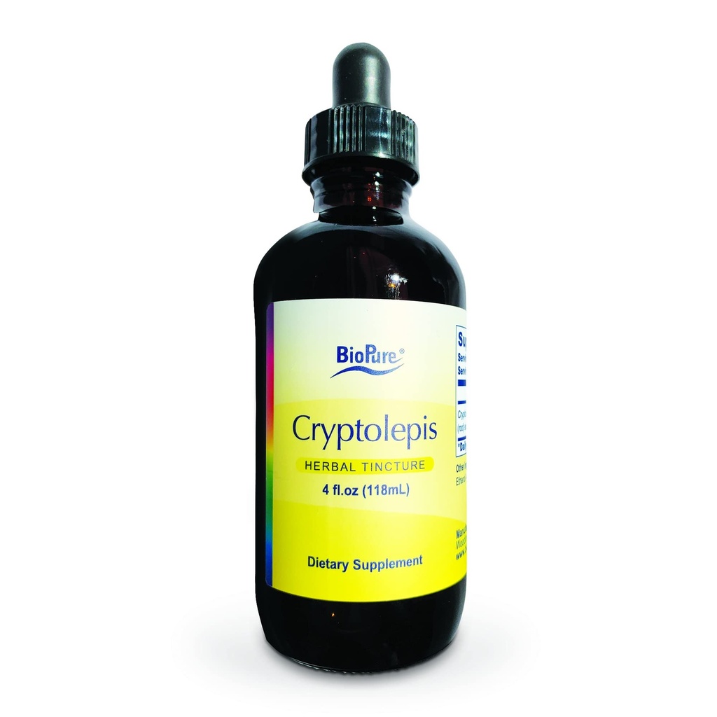 BioPure Cryptolepis Teinture à base de plantes – Extrait botanique potentiel de Cryptolepis Sanguinolenta pour le soutien immunitaire, équilibre microbiome et santé gastro-intestinale - 4 fl oz