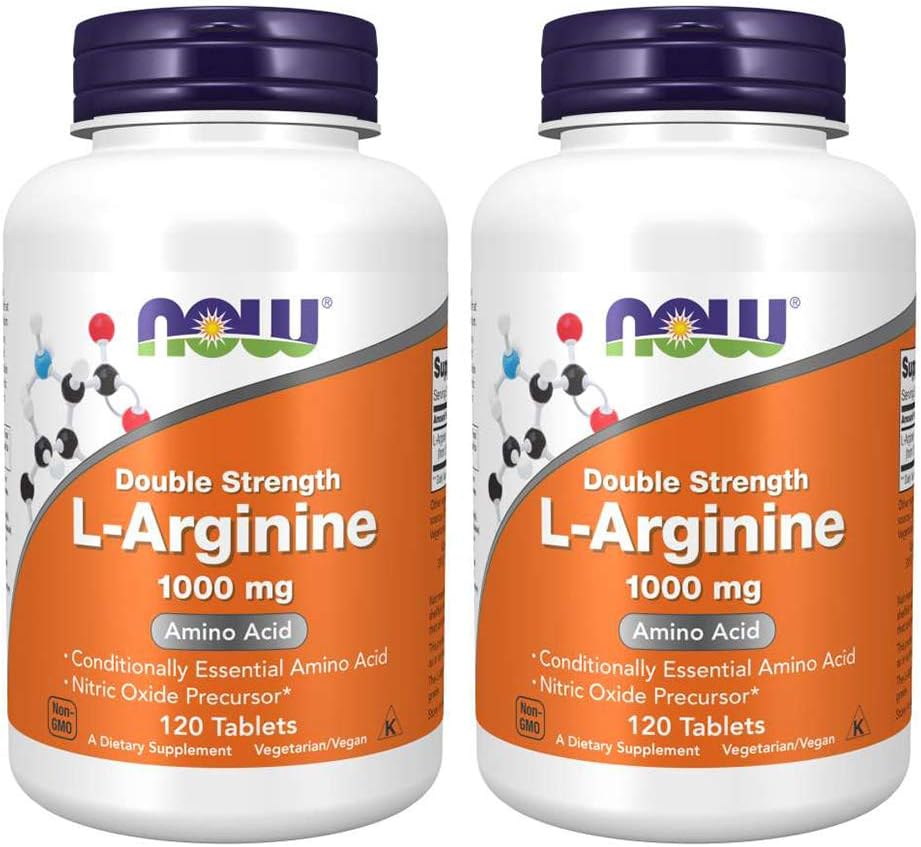 Alimentations Arginine 1000mg, 120 onglets (paquet de 2)