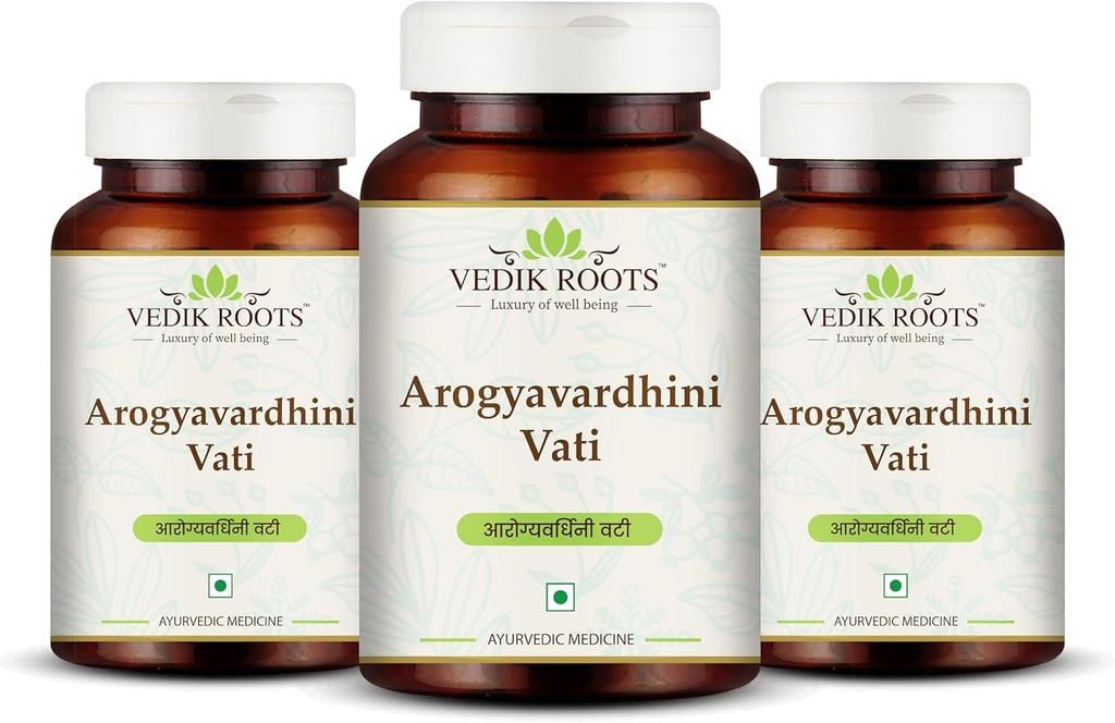 Arogyavardhini Vati Comprimés - Détox naturel et soutien de la santé du foie pour l'élargissement de la rate.