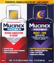 Mucinex Fast-Max & NightShift Combo Pack - Max Strength Cough & Cold Medicines Pour le soulagement du mucus, la congestion thoracique, la congestion nasale, la congestion sinusale, la pression sinusale, le soulagement du symptôme de la toux (2x 6 FL OZ)