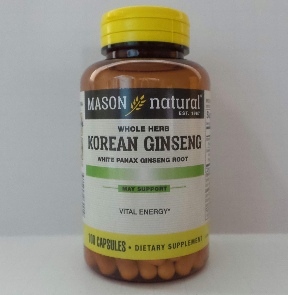 Mason Natural, Ginseng coréen 518MG