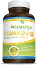 Herbalxpress Vitamine D (sous forme de cholecalciferol) 1500 UI (100 comprimés) est l'ajout parfait à un mode de vie sain, os, dents, muscles, fonction immunitaire, et bien-être, non-OGM et sans gluten.