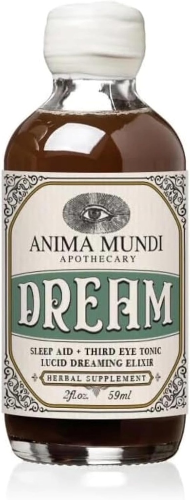 Anima Mundi Apothecary Lucid Dream Elixir - Troisième œil tonique - Relaxing Adaptogenic Drink - Soutien Lucid rêve et sommeil visionnaire avec ce tonique calmant (2 oz)