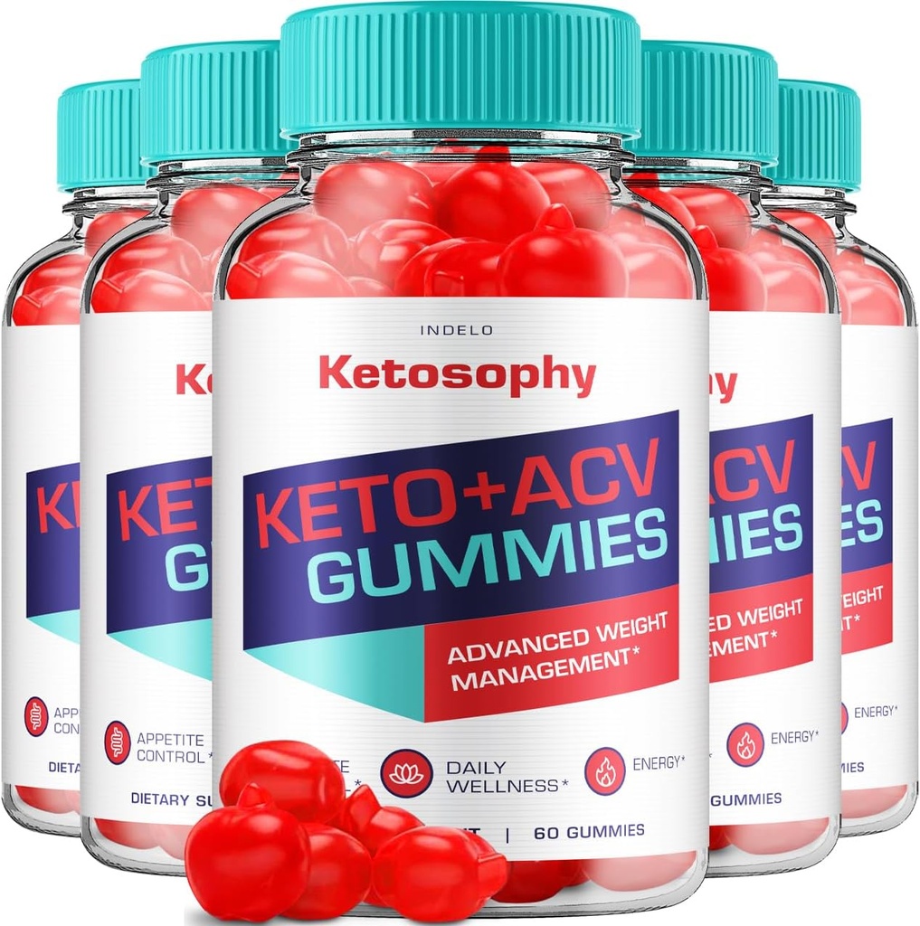 (5 Pack) Gummies KetoSophy Keto ACV - Avancé Perte de poids KetoSophy Keto Plus ACV Gummies vinaigre de cidre de pomme Gummies KetoSophy Gestion du poids Supplément alimentaire Avis Hommes Femmes (300 Gummies)