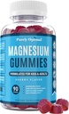 Citrate de magnésium purement optimal pour les enfants et les adultes - Delicious Cherry Flavor - Sommeil, Calme et Soutien digestif, Relaxation, Santé musculaire - Magnésium à croquer, Sans gluten, Vegan - 90 Gummies