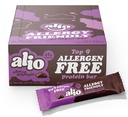 Barres de protéines d'Alio - Choco Brownie (12 barres) – Exemptes des 9 principaux allergènes alimentaires, haute protéine, faible-calorie, végétalien, sans gluten, sans noix, sans OGM, à base végétale, sans huile de graines, délicieux et sain Snack