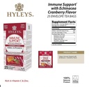 HYLEYS Immunity Tea with Echinacea Cranberry Flavor - 25 sachets de thé (1 pack) - Supporter votre système immunitaire