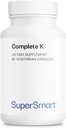 Supersmart - Complete K - with K1, K2 (MK4 + MK7) - Full Spectrum Vitamin K Supplement | Non-GMO & Gluten Free - 60 Vegetarian Capsules
