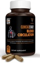 Supplément clinique quotidien de circulation sanguine. Bouchers Broom, Cheval Châtaigne, Cayenne, L-Arginine, Diosmin. Traitement à base de varices. Mauvaise circulation et soutien vein. 90 gélules