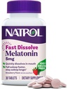 Natrol Fast Dissolve Melatonin 5 mg, Melatonin Supplements for Restful Sleep, Sleep Support for Adults, 30 Strawberry-Flavored Tablets, Up to a 30 Day Supply