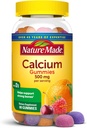 Nature Made Calcium Gummies 500 mg Per Serving with Vitamin D3, Dietary Supplement for Bone Support, 80 Gummies, 40 Day Supply