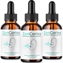 (3 Pack) Zencortex pour le soulagement de l'acouphène - Formule officielle - Zencortex gouttes pour les oreilles, Zen Cortex 24 gouttes de supplément d'acouphène Avis, Zen Cortex Formule de soutien auditif, Zencortex Oral (4oz)