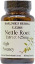 Barlowe's Herbal Elixirs Nettle Root Extract (extrait de racine) Urtica Dioica avec 95% 3,4-Divanillyltetrahydrofuran (425mg par gélule) 60 Capsules de végétaliens sans stéarate (Bouteilles en verre)