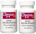 Recherche cardiovasculaire Zinc 25 mg Picolinate de zinc 120 Capsules - pour le support du système immunitaire - Deux bouteilles
