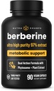 NutraChamps Berberine Supplement | Ultra High Strength 97% Purity | Berberine HCL 1500mg + Berbevis Phytosome Extract for Enhanced Absorption & Metabolic Support | Premium 500mg 90 Vegan Capsules