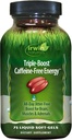 Irwin Naturals Triple-Boost Caffeine-Free Energy - Lasting, Jitter-Free Focus - Brain Boosting Nootropic - 75 Liquid Softgels