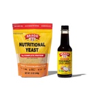 Bragg Premium 12 Once Assaisonnement de levure alimentaire - Flacons de fromage végétalien, sans gluten et aminos de noix de coco, assaisonnement à toutes fins utiles, 10 oz, simple