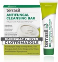 terrasil Antifungal Treatment (2-Product Kit 14g Tube + 75g Soap bar) Antifungal Cream with Clotrimazole and Natural Ingredients, Relief for Ringworm, Jock Itch, Athletes Foot, Fungal Yeast Infection