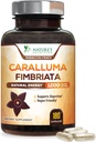 Pure Caralluma Fimbriata Extract Highly Concentrated 1200mg - Natural Caralluma Fimbriata Capsules Endurance Support, Best Vegan Supplement for Men & Women, Non-GMO - 180 Capsules