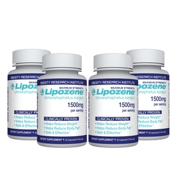 Lipozène Diet Pills - Supplément perte de poids - 4 bouteilles de 30 capsules chacune, un total de 120 capsules!