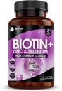 Biotine Vitamines de croissance des cheveux 12000mcg haute résistance avec l'huile de noix de coco - Promotion des cheveux sains peau et ongles - Biotine Vitamines pour les femmes et les hommes Vegan, Suppléments sans gluten - Fabriqué au Royaume-Uni par New Leaf