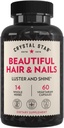Crystal Star Beau complément de cheveux et ongles (60 Capsules) – supplément à base de plantes soutient les cheveux et ongles plus épais – Cavalier, Nettle & Alfalfa – Non-OGM