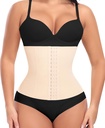 Ganado Waist Trainer for Women Corset Shapewear Tummy Control Waist Cincher Underbust Postpartum Girdle Body Shaper (#1 Beige(24.5CM), M)