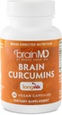 BRAINMD Curcumines cérébrales - 30 capsules véganes - avec la curcumine Longvida - Sans gluten - 30 portions