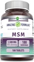 Formules étonnantes MSM (Methylsulfonylméthane) Supplément de 1500 Mg par portion Supplément de 180 comprimés non-OGM)