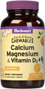Bluebonnet Nutrition Calcium Magnésium Plus Vitamine D3 Truffe de terre, Bone Health & Muscle Relaxation, Sans soja, Sans gluten, Sans casher, Sans lait 90 comprimés à croquer à la vanille orange