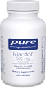 Encapsulations pures Niacitol 500 mg de Niacine hypoallergénique sans flosh pour soutenir la digestion, la synthèse hormonale et la formation de tissus