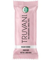 Truvani à base d'usine de snack Bars de sucre Cookie 1 Pack de 6g de protéines USDA biologique et végétalien Le seul bar de lait, de soja et sans gluten