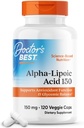 Meilleur acide alpha-lipoïque de docteur 150, aide à soutenir le métabolisme du glucose et les antioxydants régénérés* Non-OGM, sans gluten, végétalien, sans soja, 150mg, 120capsules de légumes