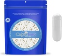 Capsuline Colored Taille 00 Capsules Vegan vides - 5000 Compte - Capsules de pilules Veggie vides - Garniture de capsules végétales bricolées - Bouchons vides - Certifiés kasher et halal - Non-OGM (Blanc)