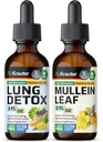 BIO KRAUTER Lung Detox Teinture 2 Fl. Oz. & Mullein Teinture 2 Fl. Oz.