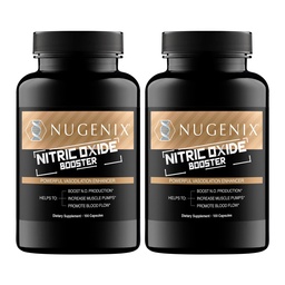 Nugenix Nitric Oxide Booster Supplement - Nitric Oxide Flow, L-Arginine, L-Citrulline, Pine Bark Extract - Vasodilator - 200 Count
