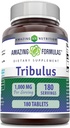Formules étonnantes Supplément d'extrait de Tribulus $ 1000 Mg par service $ 180 Comprimés $ Non-GMO $ Sans gluten $ Fabriqué aux États-Unis