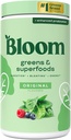 Bloom Nutrition Superfood Greens Powder, Digestive Enzymes with Probiotics and Prebiotics, Gut Health, Bloating Relief for Women, Chlorella, Green Juice Mix with Beet Root Powder, 60 SVG, Original