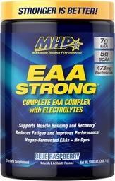 Maximum Human Performance Mhp Eaa Strong, Amino Acid Supplements, All 9 Essential Amino Acids, Bcaas, Electrolytes, Blue Raspberry, 1.2 Pound