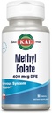 KAL Methyl Folate 400 mcg DFE, 5-MTHF Active Form Vitamin B9, Folic Acid Supplement, Heart Health, Prenatal, Mood and Brain Support, Fast Dissolving ActivTab, 60-Day Guarantee, 90 Servings, 90 Tablets
