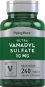 Piping Rock Vanadyl Sulfate | 10 mg | 240 Tablets | Ultra Complex | Vegetarian, Non-GMO, Gluten Free Supplement