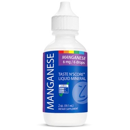 Taste N' Score Manganese Liquid Ionic Mineral Supplement; 100% Pure; 6 mg; 118 Servings