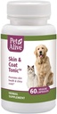 PetAlive Peau et Coat Tonic - Tous les suppléments naturels à base de plantes pour la santé de la peau de chat et de chien et Shiny, Glisse Coats - 60 Veggie Caps