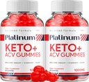 (2 Pack) Platinum Keto ACV Gummies - Formule avancée Platinum Keto Plus ACV Gummies vinaigre de cidre de pomme Platinum ACV Gummies Dietary Supplément Avis Hommes Femmes (120 Gummies)
