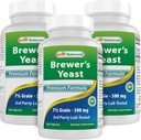 Meilleures naturelles, Brewers Levure, 7-1/2 Grains avec vitamine B1, vitamine B2, 1000 mg 240 Comprimés (240 Nombre (paquet de 3))