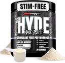 PROSUPPS M. Hyde Max Pump Pre Workout Powder - Stim-Free Preworkout supporte le débit sanguin, le volume musculaire et l'endurance - sans caféine oxydé ni suppléments de fitness (non aromatisés, 20 portions)