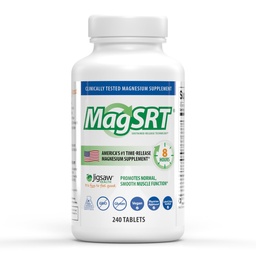 Jigsaw Health MagSRT | Magnesium Supplement with Vitamin B6, Folate & B12 | 240 Tablets | 60 Servings
